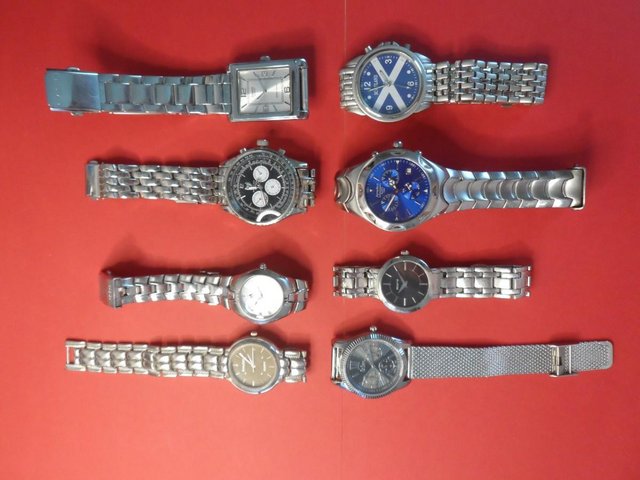Preview of the first image of Eight Good Quality All Working Quartz Watches.