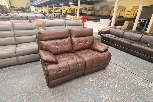 Image 6 of La-z-boy Knoxville brown leather recliner 2 seater sofa