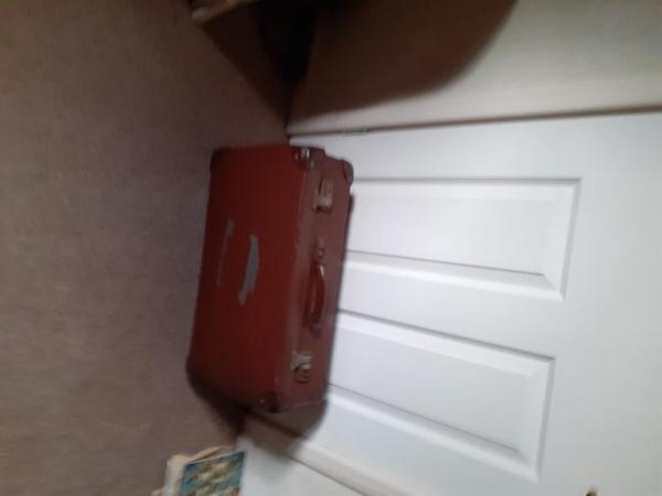 Image 1 of vintage suitcase brown in colour