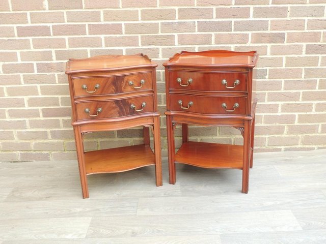 Preview of the first image of Pair of Brights of Nettlebed Bedside Tables (UK Delivery).
