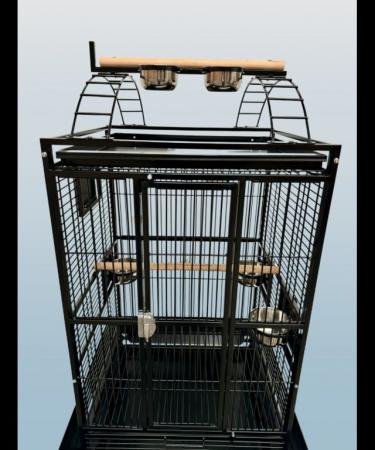 Image 4 of Parrot-Supplies Ohio Play Top Parrot Cage Black