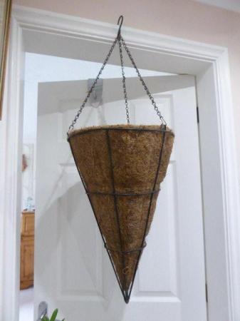 Image 5 of Large conical shaped hanging baskets with liners