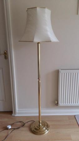 Image 2 of STANDARD FLOOR LAMP AND CREAM SHADE