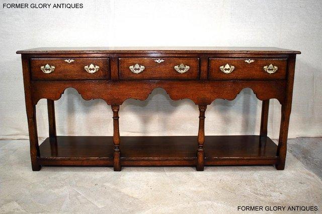 Image 26 of TITCHMARSH AND GOODWIN OAK DRESSER BASE SIDEBOARD HALL TABLE