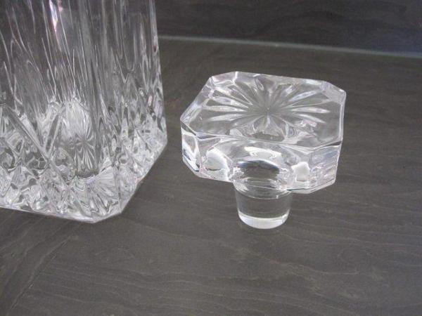 Image 3 of Glass Decanter with stopper very heavy