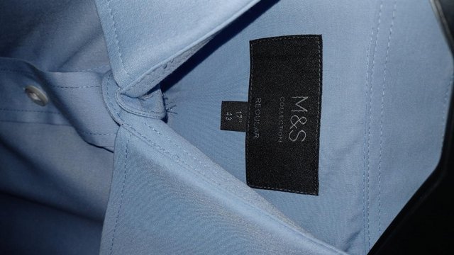Image 2 of Blue formal long sleeve shirt XL collar size 17