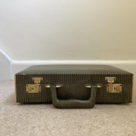Image 1 of Vintage grey faux leather writing case