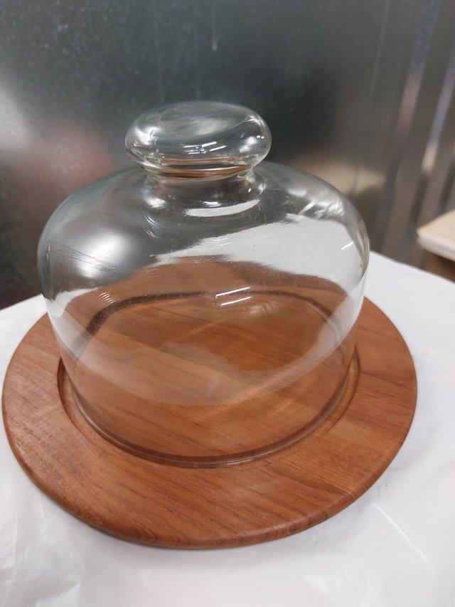 Preview of the first image of Cheese platter with glass dome cover - Cole & Mason.