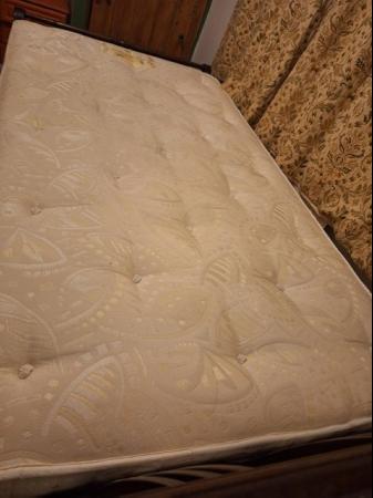 Image 7 of Antique Wooden Bed, with Bespoke Mattress.