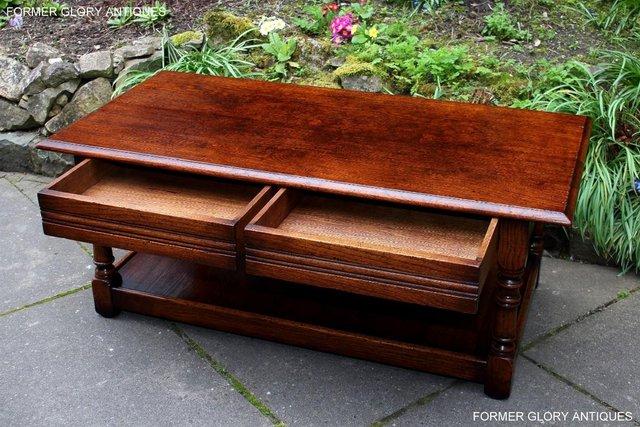 Image 48 of A TITCHMARSH AND GOODWIN STYLE OAK TWO DRAWER COFFEE TABLE