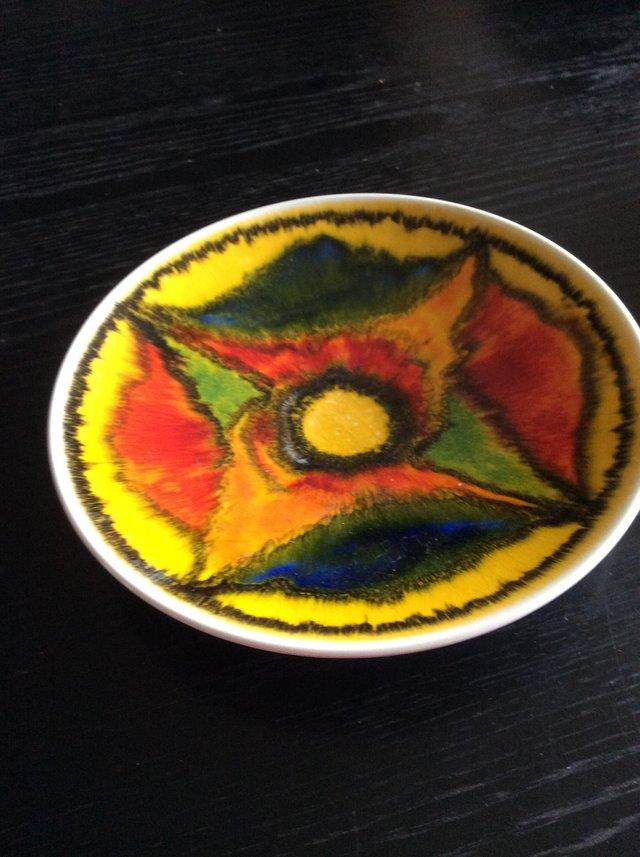 Preview of the first image of Vintage 1970s Poole abstract bowl / dish.