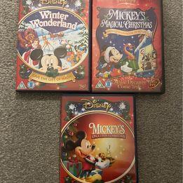 Preview of the first image of Disney 3 x Micky Mouse Christmas DVDs.