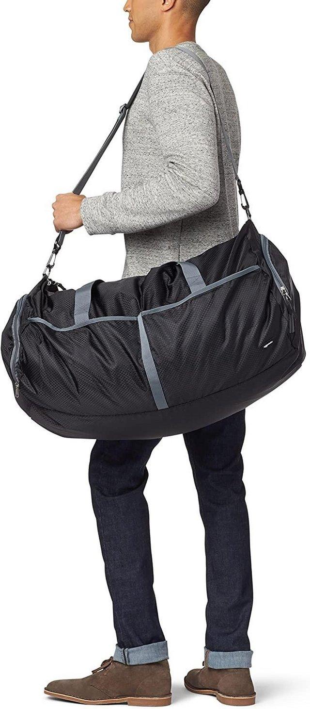 Preview of the first image of Black Packable Travel Duffel Bag (69 cm/27-inch,75L).