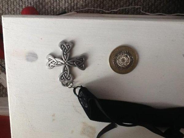 Image 2 of Cornish tin Celtic pendant - St Justin