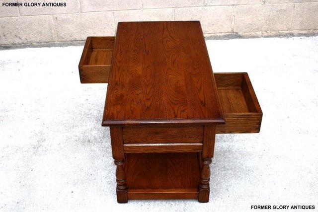 Image 33 of OLD CHARM LIGHT OAK TWO DRAWER OCCASIONAL COFFEE TABLE STAND