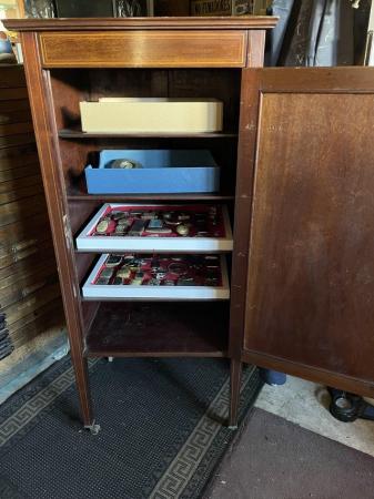 Image 2 of Antique Edwardian tall cabinet