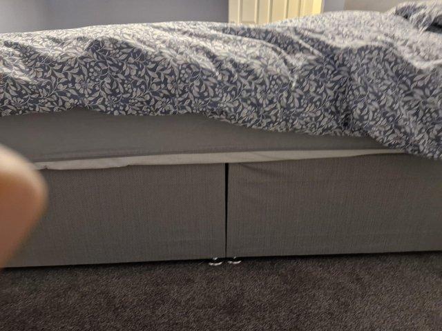 Preview of the first image of King size double bed from Furniture Warehouse.