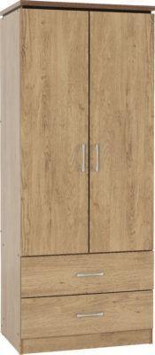 Preview of the first image of Charles 2 door 2 drawer wardrobe in oak.