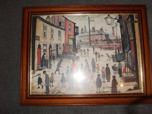 Image 2 of L.S.Lowry print. The Procession.In wood frame.Good conditi