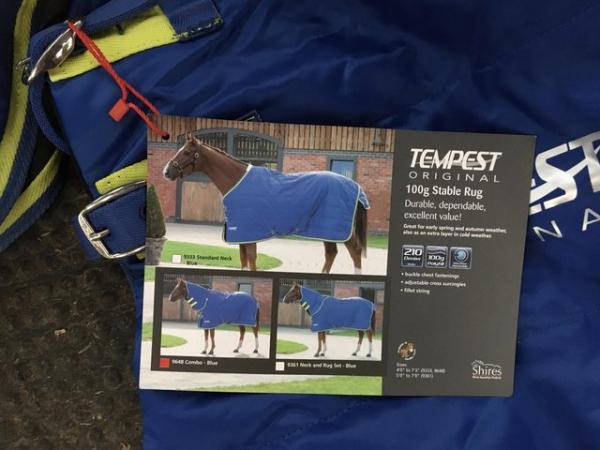 Image 3 of Tempest original  Stable Rug colours  Blue and yellow
