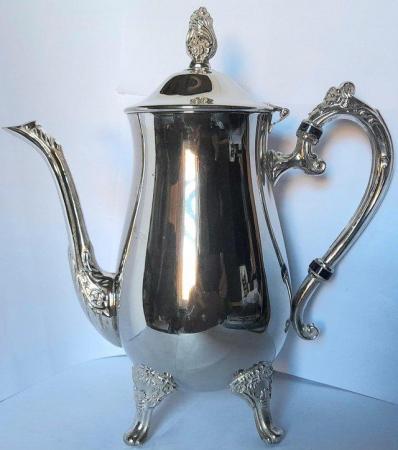 Image 3 of SILVER - PLATED 4 PIECE TEA SET