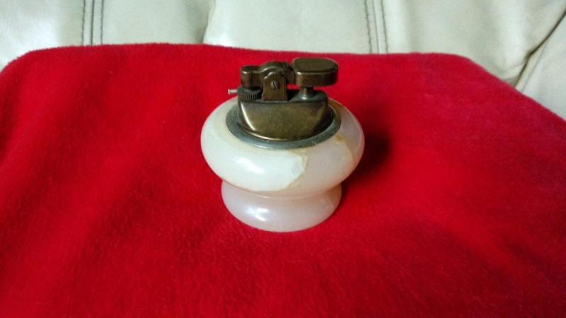 Image 2 of 3 VINTAGE MARBLE ONYX TABLE LIGHTERS