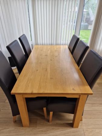 Image 1 of Dining room table and  6 chairs