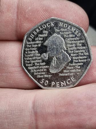 Image 2 of Sherlock holmes 2019 50p coin for sale read full details