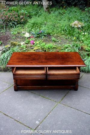 Image 56 of A TITCHMARSH AND GOODWIN STYLE OAK TWO DRAWER COFFEE TABLE