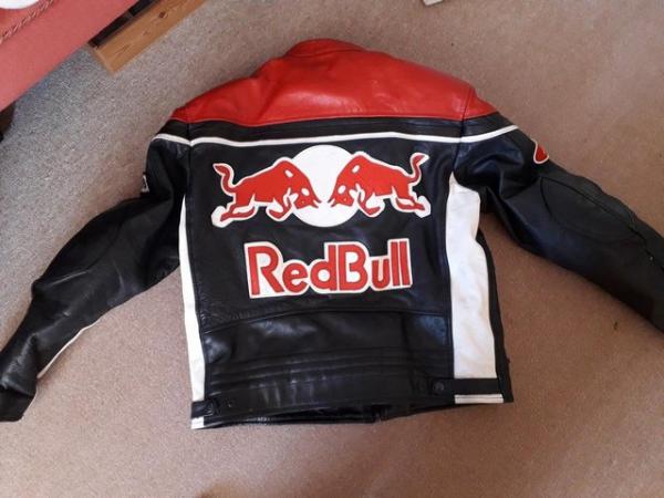 Image 2 of Red Bull Leather Bikers Jacket  size M Mens