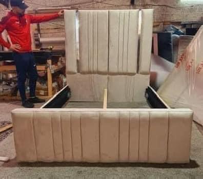 Preview of the first image of Destiny handmade bed frame with timber slats.