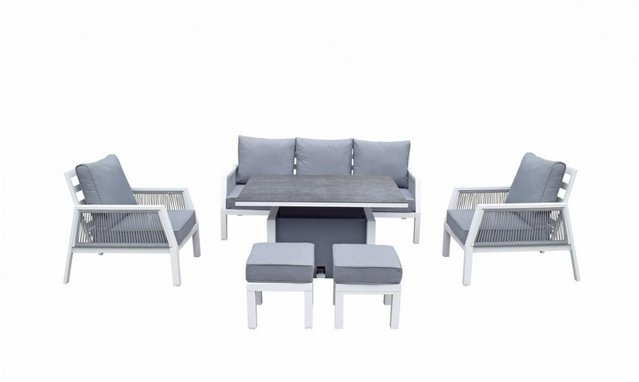 Image 1 of Rattan 3 Seater Sofa + 2 chairs with Lift Table Set |