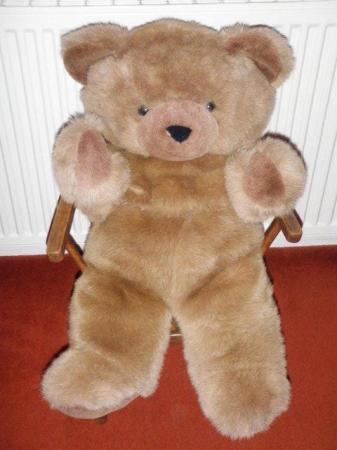 Image 1 of LARGE SOFT CUDDLY BROWN TEDDY BEAR