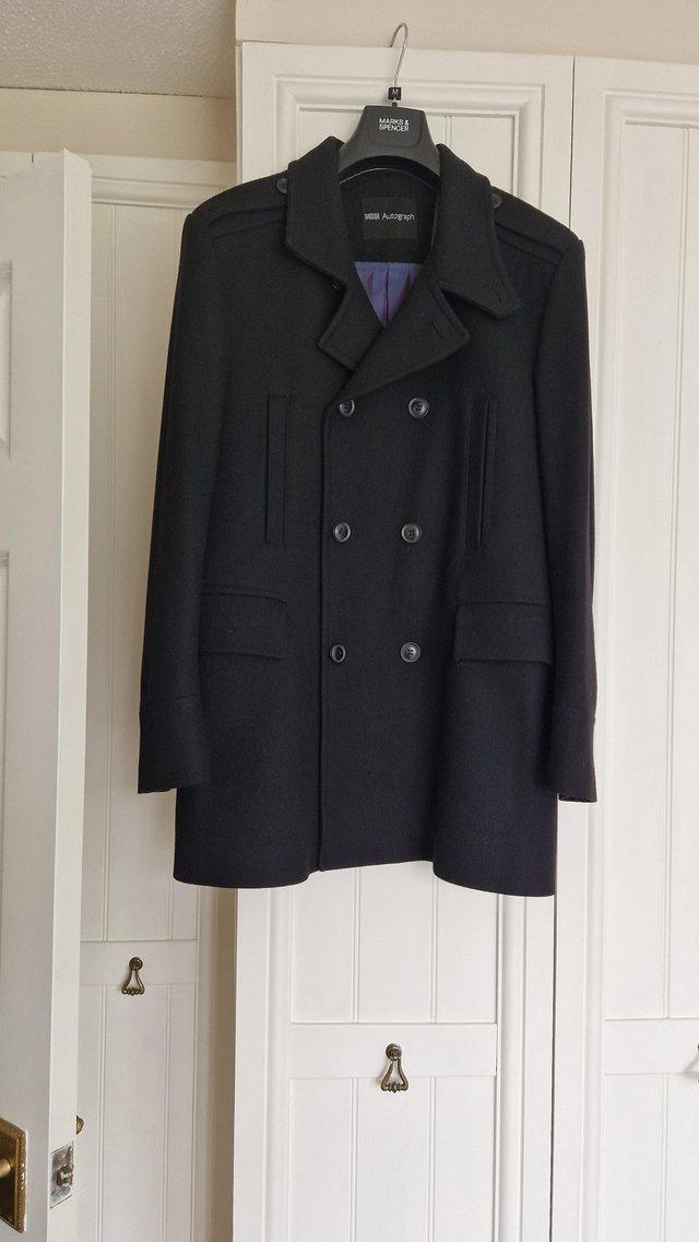 Preview of the first image of Mens M&S autograph refer style coat..