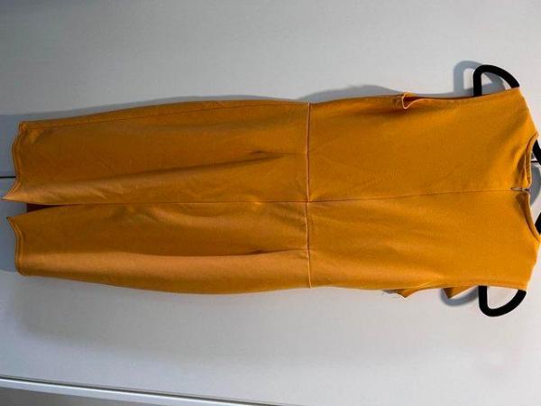 Image 2 of Ruffle detail midi dress - Mustard size 10