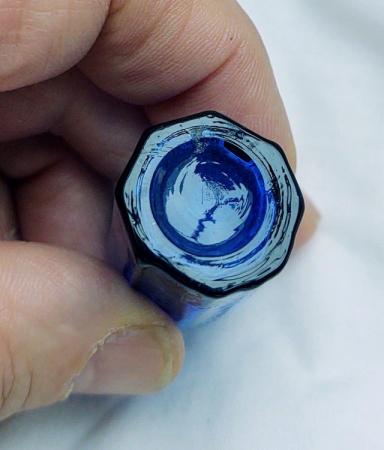 Image 2 of Miniature Cobalt Blue Poison Bottle