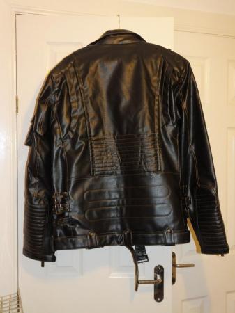 Image 2 of Faux Leather Motorcycle Jacket