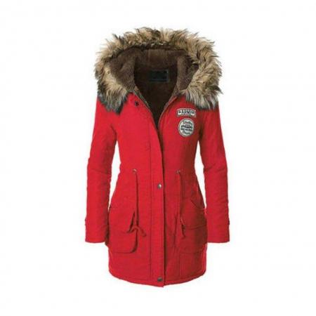 Image 2 of Brand New Red Hooded Jacket with Fleece Lining Size 14/16