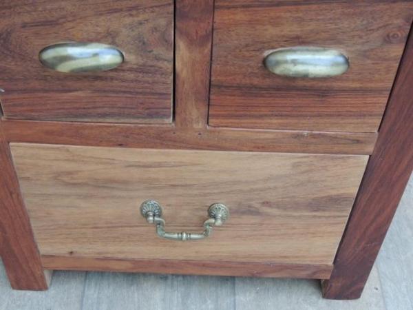 Image 10 of Pair of Indian Rosewood Bedside Tables (UK Delivery)