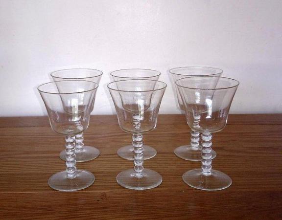 Image 3 of SET OF 6 VINTAGE APERITIF/SHERRY/SMALL WINE GLASSES