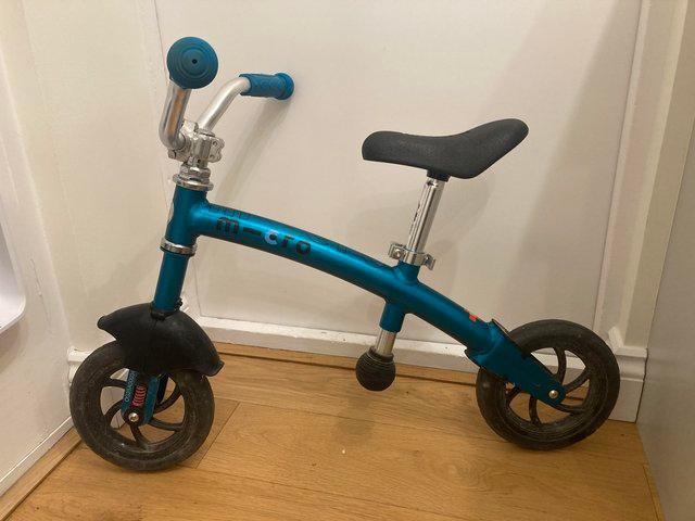 Micro balance bike - Aqua, lightweight, age 2-5 - £35