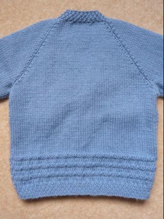Image 3 of Cardigan - baby boy, V neck, hand knitted