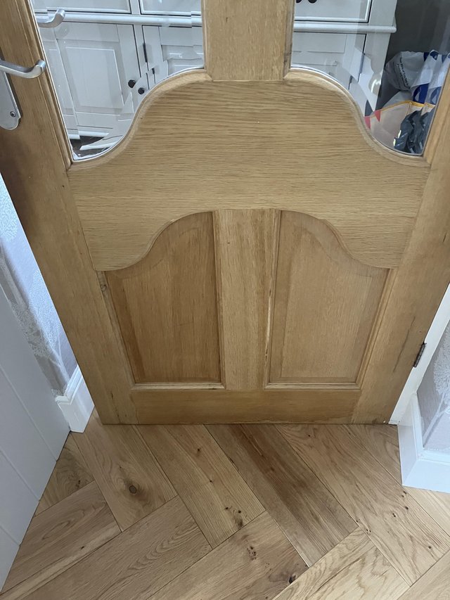 Preview of the first image of Solid oak doors glazed  light oak.