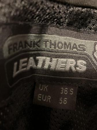 Image 3 of Frank Thomas leather motorcycle trousers