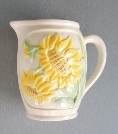 Image 2 of Poet Laval Pottery Ceramic Jug/Vase 7" Tall.
