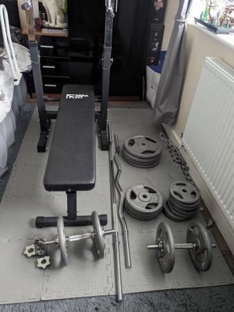 Image 3 of Mira fit gym equipment weightlifting set