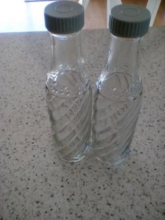 Image 2 of 2x Vintage, Retro, Soda-Stream Glass Bottles & Tops