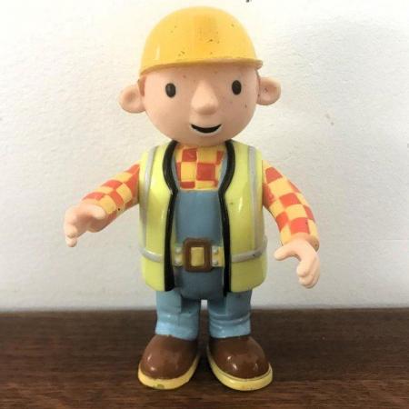 Image 1 of Bob The Builder (in hi-vis vest) poseable figure toy.