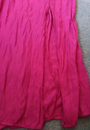 Image 2 of Next pleated long pink skirt- size 14 (UK)