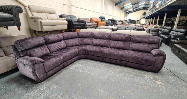 Image 1 of Radley Decent charcoal fabric electric recliner corner sofa